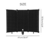 3 Panel Microphone Isolation Shield Studio Mic Sound Absorbing Foam Reflector b