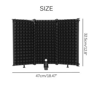 3 Panel Microphone Isolation Shield Studio Mic Sound Absorbing Foam Reflector b