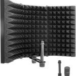 BLs Microphone Studio Isolation Shield Sound Isolator Absorber 3-Panel(Plastic)